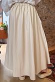 Made in Italy Runa Leather Look Skirt Ecru